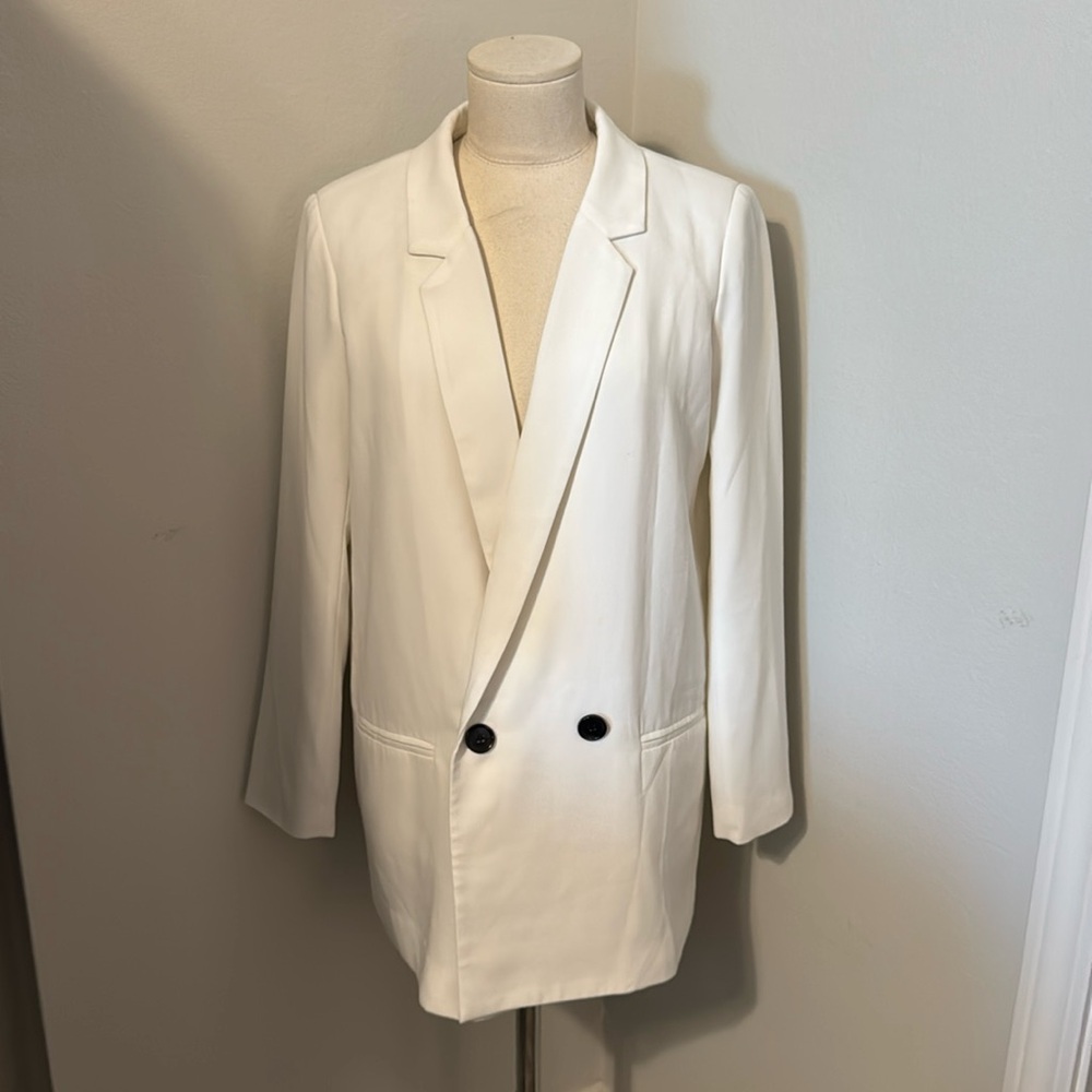 Oversized White Blazer